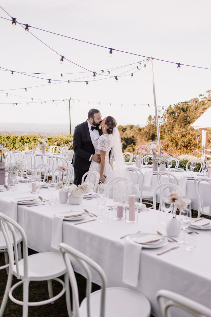 outdoor reception at Maleny manor, Sunshine Coast wedding venue